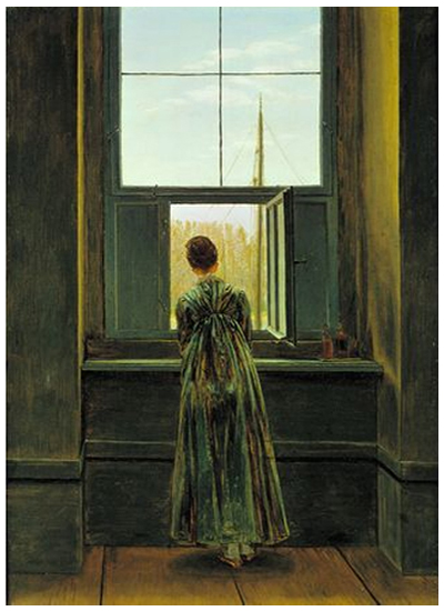 Caspar  Friedrich's Woman at the Window (1822).