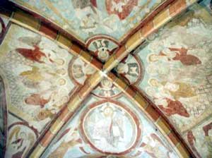 A town church ceiling in a placed named Offenbach.