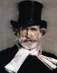 Giuseppe Verdi partially green.