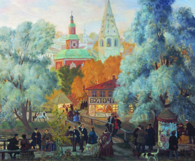 Country by Boris Kustodiev (1919)