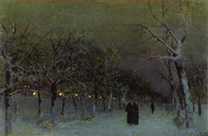 Isaak Levitan's Boulevard in the Evening (1883).