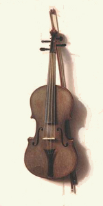 Jefferson Chalfant's Violin and Bow, 1889
