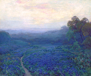 A Path through a Field of Bluebonnets by Robert Onderdonk (1882-1922).