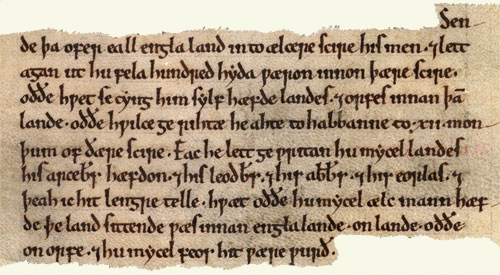 A sample of the Anglo-Saxon Chronicle.