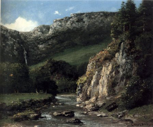 Stream in the Jura Mountains, oil on canvas by Gustave Courbet, 1872-3.