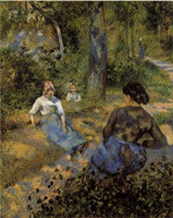 Pissarro's Peasants Resting (1881).